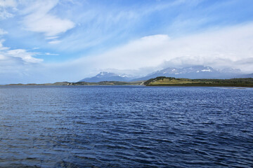 The cruise on Beagle channel close Ushuaia city, Tierra del Fuego, Argentina