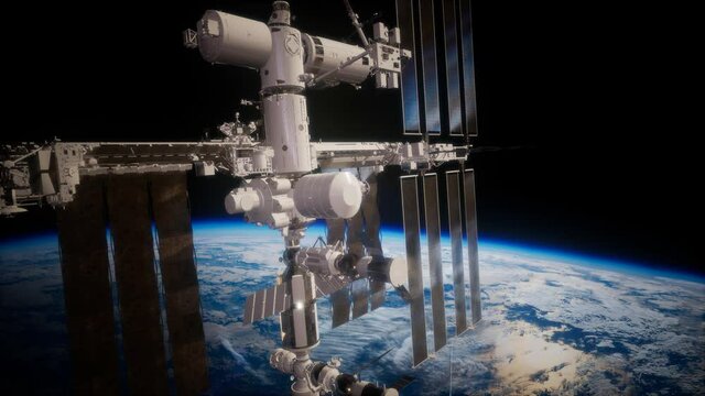 International Space Station in outer space over the planet Earth