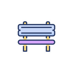Park Bench icon in vector. Logotype