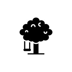 Tree Swing icon in vector. Logotype