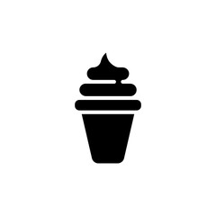 Cone Ice Cream icon in vector. Logotype