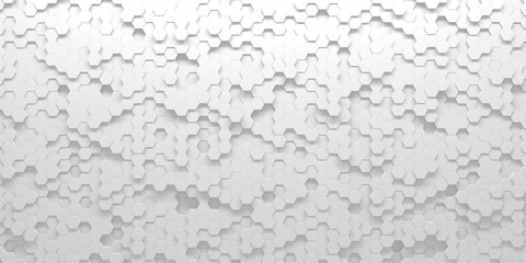 White Geometric Hexagon Abstract Background