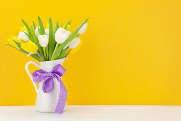 Colorful tulip flowers bouquet