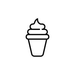 Cone Ice Cream icon in vector. Logotype