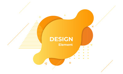 liquid abstact element with orange color