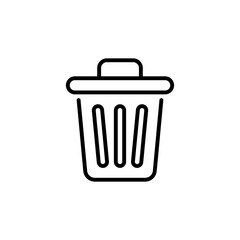 Dustbin icon in vector. Logotype