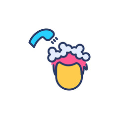 Hair Wash icon in vector. Logotype