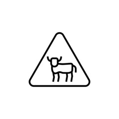 animal crossing warning icon, isolated on white background