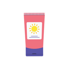 Sunscreen icon for travel and beach vacation