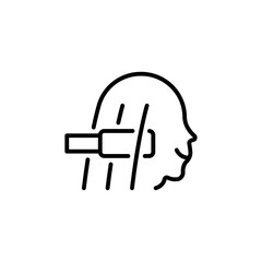 Hair Straight icon in vector. Logotype