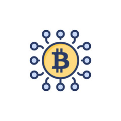 Cryptocurrency icon in vector. Logotype