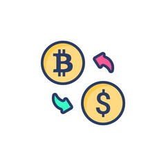 Exchange icon in vector. Logotype