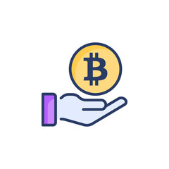 Bitcoin Deposit icon in vector. Logotype