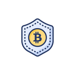 Obraz premium Bitcoin Security icon in vector. Logotype