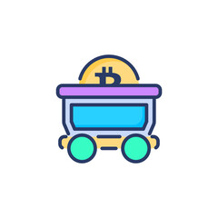Mining Cart icon in vector. Logotype