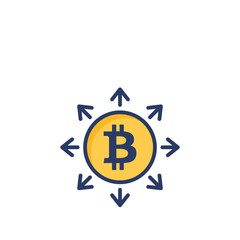 Decentralization icon in vector. Logotype