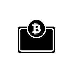 Online Bitcoin icon in vector. Logotype