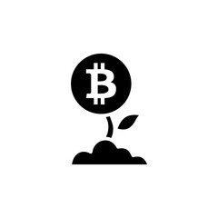 Bitcoin Farm icon in vector. Logotype