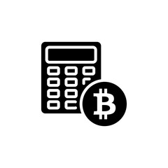 Bitcoin Calculator icon in vector. Logotype