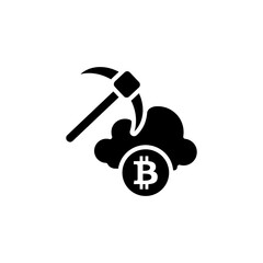 Cloud Mining icon in vector. Logotype