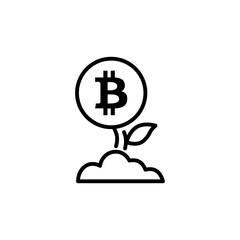 Bitcoin Farm icon in vector. Logotype