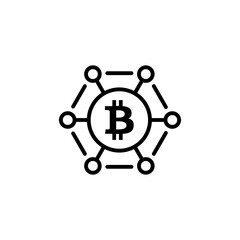Bitcoin Network icon in vector. Logotype