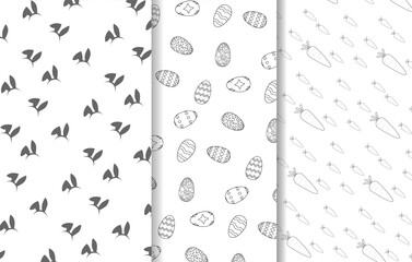 Hand Painted Easter Seamless Patterns Textures   