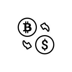 Exchange icon in vector. Logotype