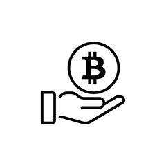 Bitcoin Deposit icon in vector. Logotype