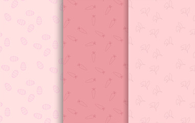 Hand Painted Easter Seamless Patterns Textures   