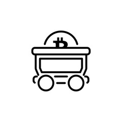 Mining Cart icon in vector. Logotype