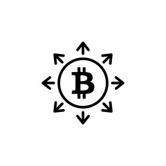 Decentralization icon in vector. Logotype