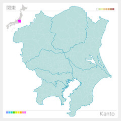 関東の地図・Kanto・都道府県