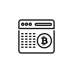 Bitcoin Encryption icon in vector. Logotype