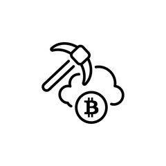 Obraz premium Cloud Mining icon in vector. Logotype