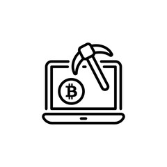 Online Mining icon in vector. Logotype