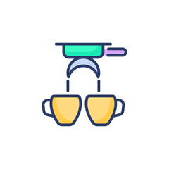 Double Espresso icon in vector. Logotype