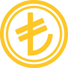 Turkish Lira coin - Turkish Lira Banking line icon. editable stroke and color