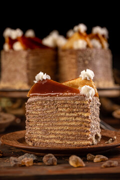 Traditional Hungarian Dobos cake