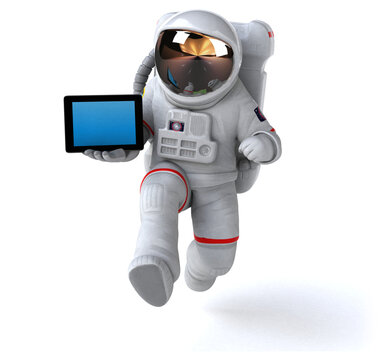 Fun astronaut - 3D Illustration