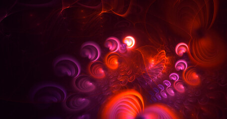 3D rendering abstract colorful fractal light background