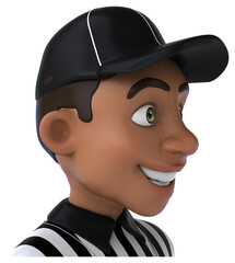 Fun 3D Illustration of an american Referee