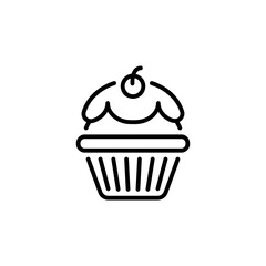Cup Cake icon in vector. Logotype