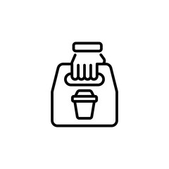 Obraz premium Coffee Shopping icon in vector. Logotype
