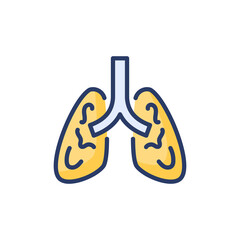 Lungs icon in vector. Logotype