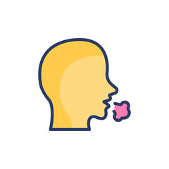 Cough icon in vector. Logotype