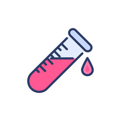 Test Tube icon in vector. Logotype