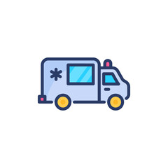 Ambulance icon in vector. Logotype