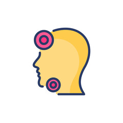 Sore Throat Swelling icon in vector. Logotype
