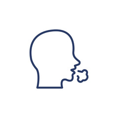 Cough icon in vector. Logotype